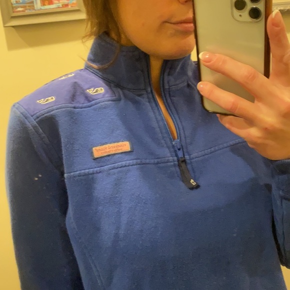 Vineyard Vines Relaxed Whale Embroidered Shep Shirt Cobalt Blue Size XS - Picture 6 of 12